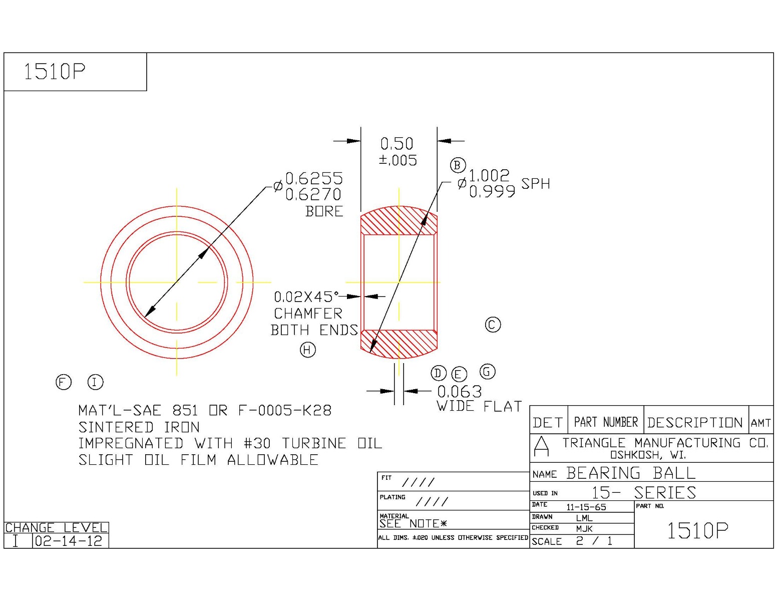 Sintered Iron with Sintered Iron Ball Spherical Bearing
