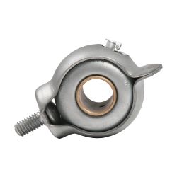 Sintered Bronze with Stamped Steel Ball Clamshell Bearing with Bushing, 16 Gauge  - 7/8"