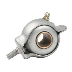 Stamped Steel Bearing Ball Sintered Bronze Bushing Clamshell Bearing, 16 Gauge -  3/4"