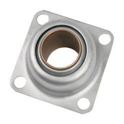 Sintered Bronze with Stamped Steel Ball 4 Bolt Flange Bearing