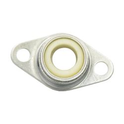 Molded Nylon 2 Bolt Flange Bearing with Ring